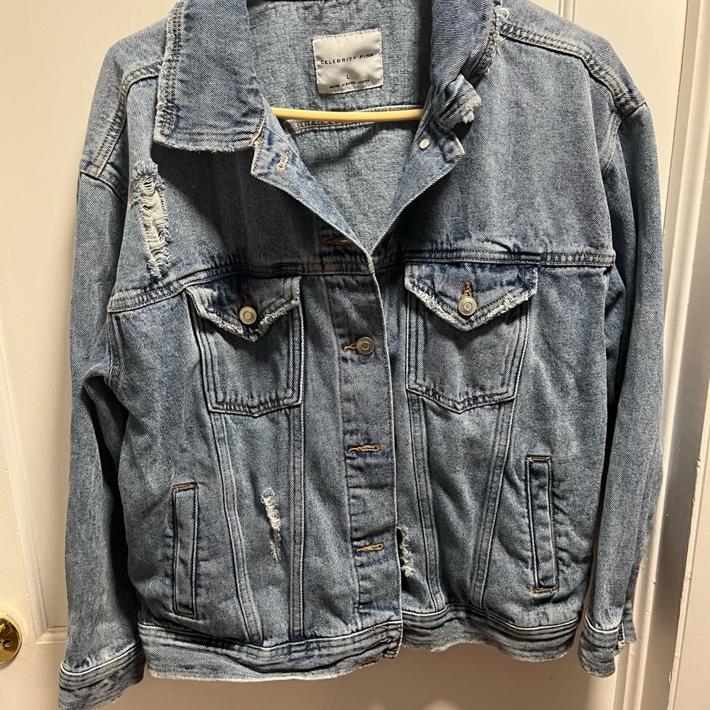 Celebrity Pink Blue Jean Jacket